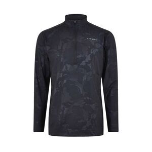 Gym King Mens Camo Funnel Neck Top / Black